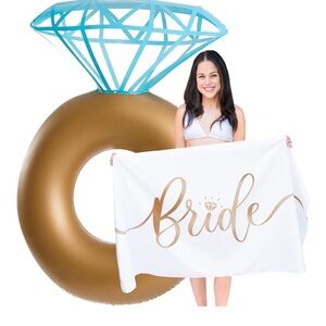 Inflatable Bachelorette Engagement Ring Pool Beach Float (float only)